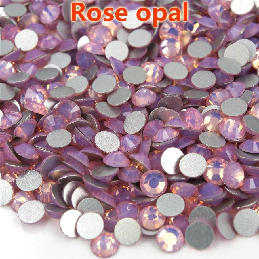 SS6 Cтразы для ногтей, Rose Opal, розовый опал, (1,9-2,1 мм) 100 шт.